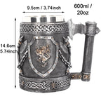 Vaso de cerveza de barril Blackjack, vaso de vino de acero inoxidable