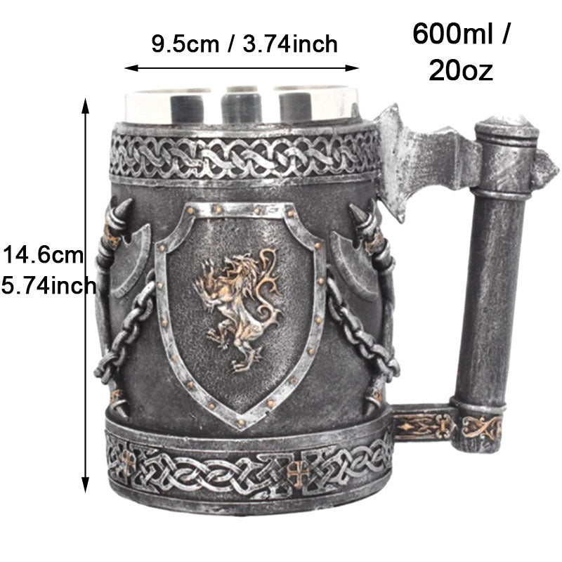 Vaso de cerveza de barril Blackjack, vaso de vino de acero inoxidable