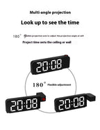 Reloj despertador con proyección de pantalla grande y LED, fuente grande