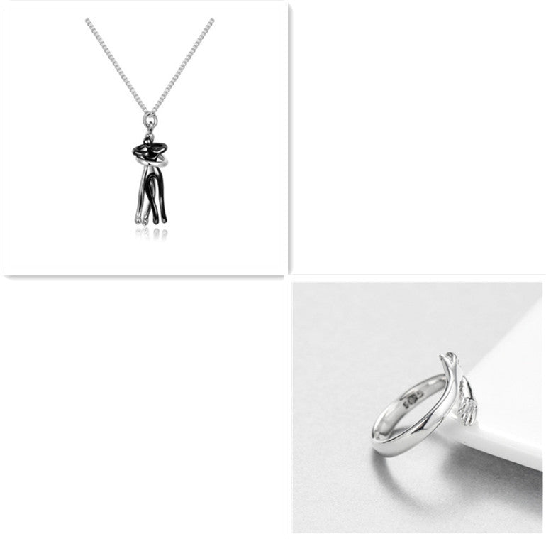 Love Hug Necklace Unisex Men Women Couple Jewelry Simple Temperament Clavicle Chain Valentines Day Lover Gift 