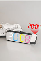 Reloj despertador con proyección de pantalla grande y LED, fuente grande