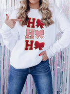 Sudadera con capucha y estampado navideño para mujer, con lentejuelas y árbol de Navidad