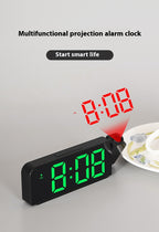 Reloj despertador con proyección de pantalla grande y LED, fuente grande