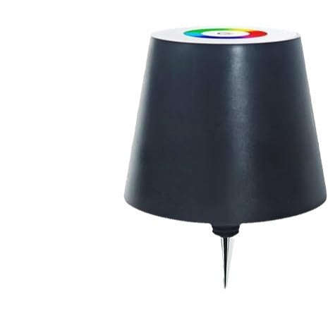 Lámpara de mesa con luz LED creativa para vino, con atenuación y carga para botellas de vino