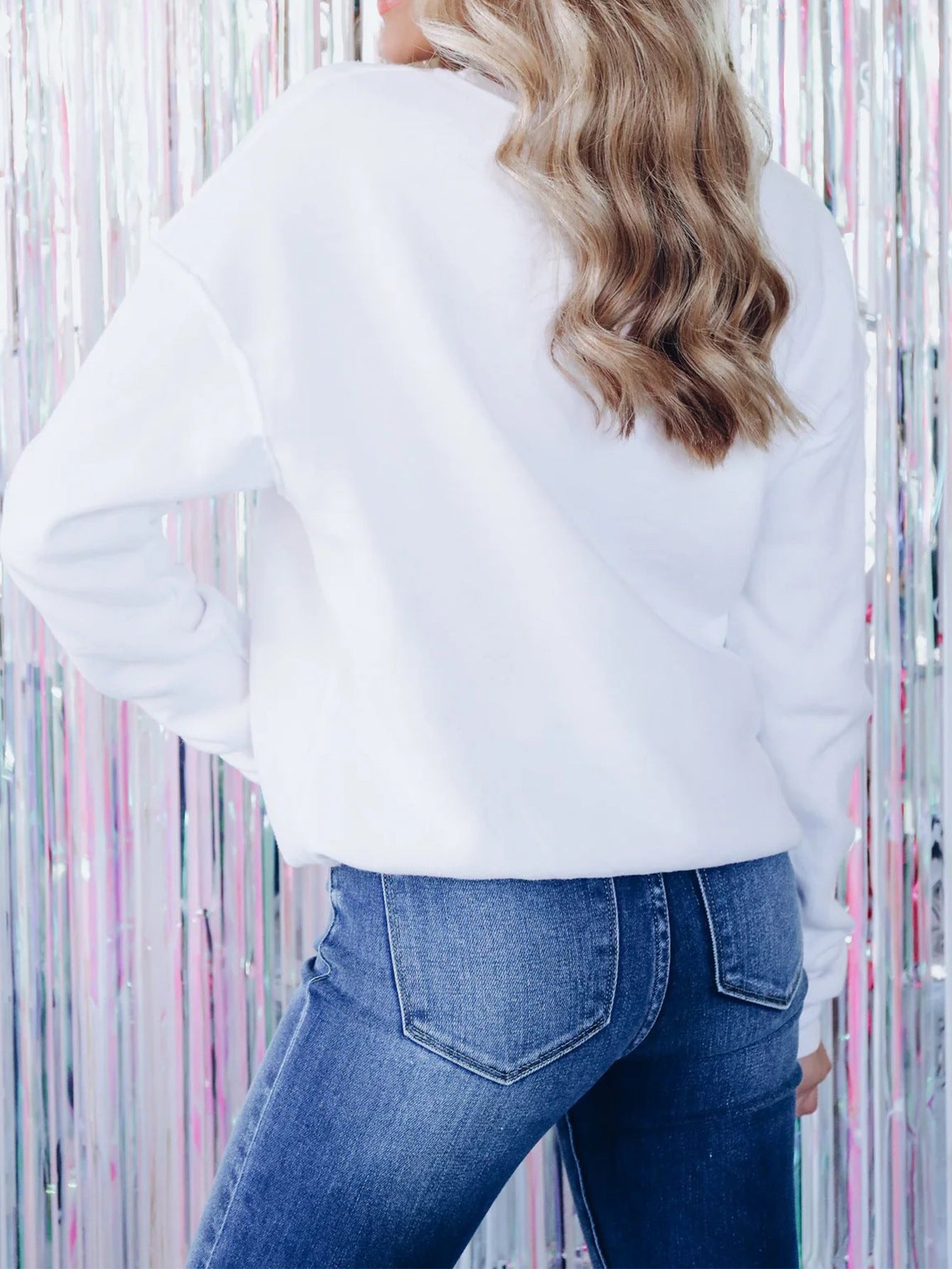 Sudadera con capucha y estampado navideño para mujer, con lentejuelas y árbol de Navidad