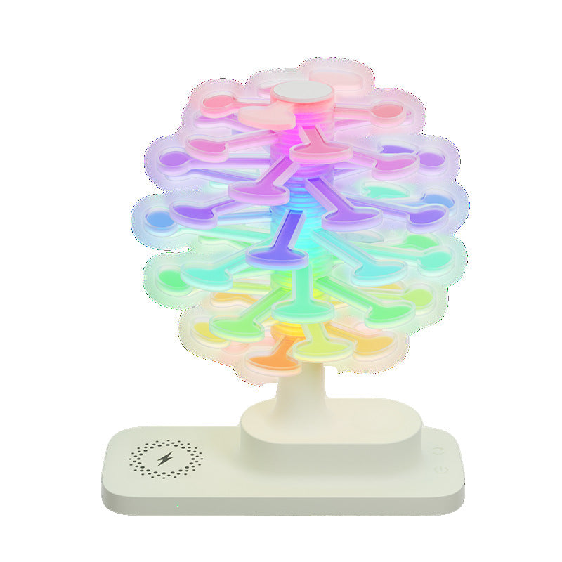 Lámpara de mesa LED con diseño de árbol en espiral para decoración creativa del hogar