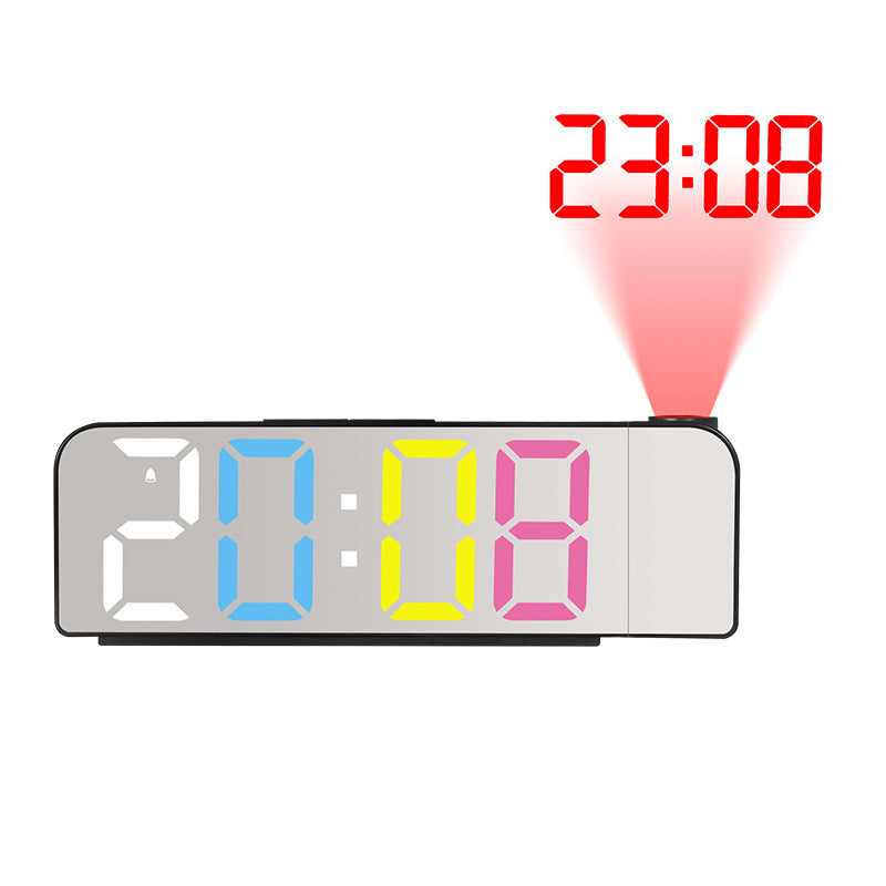 Reloj despertador con proyección de pantalla grande y LED, fuente grande
