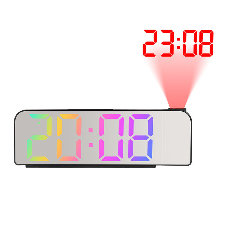 Reloj despertador con proyección de pantalla grande y LED, fuente grande