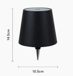 Lámpara de mesa con luz LED creativa para vino, con atenuación y carga para botellas de vino