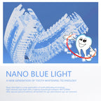 USB Rechargeable Sonic Electric Toothbrush 360 Degrees Intelligent Automatic Ultrasonic U-Shape with 4 Modes Timer + Blue Light