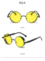 Metal Steampunk Sunglasses Men Women Fashion Round Glasses Brand Designer Vintage Sun Glasses High Quality Oculos de sol UV400