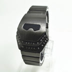 Personalized Men's Watch Men Led Watches Unique Dial Black Stainless Steel Multifunctional Electronics Wristwatches Reloj Hombre