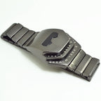 Personalized Men's Watch Men Led Watches Unique Dial Black Stainless Steel Multifunctional Electronics Wristwatches Reloj Hombre