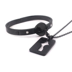 Black Heart Bracelet Choker Set Jewelry Stainless Steel Key Pendant Necklace Women Men Lover Couples Valentines Day Gift