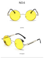 Metal Steampunk Sunglasses Men Women Fashion Round Glasses Brand Designer Vintage Sun Glasses High Quality Oculos de sol UV400