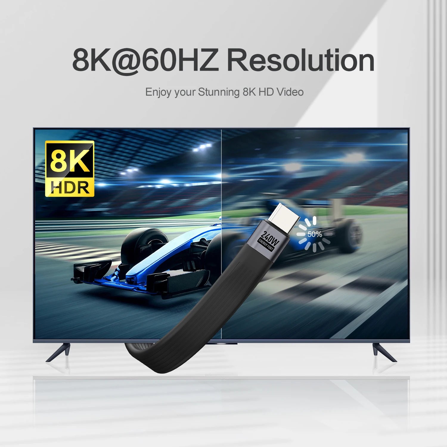 USB 4 Cable Portable Keychain 240W USB C Charging Cable 40Gbps Data Transfer Thunderbolt 4/3 8K@60Hz Video Display for iPhone16