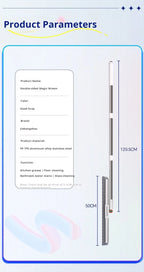 Silicone Scraper 50cm Wiper Floor Mop 360 Complete Household Magic Cleaning Broom Living Room Bathroom Cleaner Brooms Tool