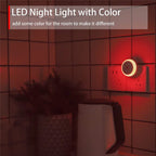 LED Night Light Smart Night Sensor Round Plug in Wall Night Lamp Bathroom Home Kitchen Hallway Staireway Bedroom Nightlight