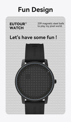 EUTOUR 2025 new magnetic fashion casual quartz watch simple men's watches silicone strap unisex watches