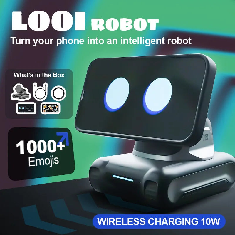 looi robot smartphone looi robot chatgpt large model English voice dialogue visual recognition interactive smart toy gift