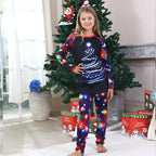 Christmas Family Matching Sets 2025 Father Mother Children Cartoon Pajamas+Pants 2Pcs Xmas Parent-Children Homewear Clothes Suit