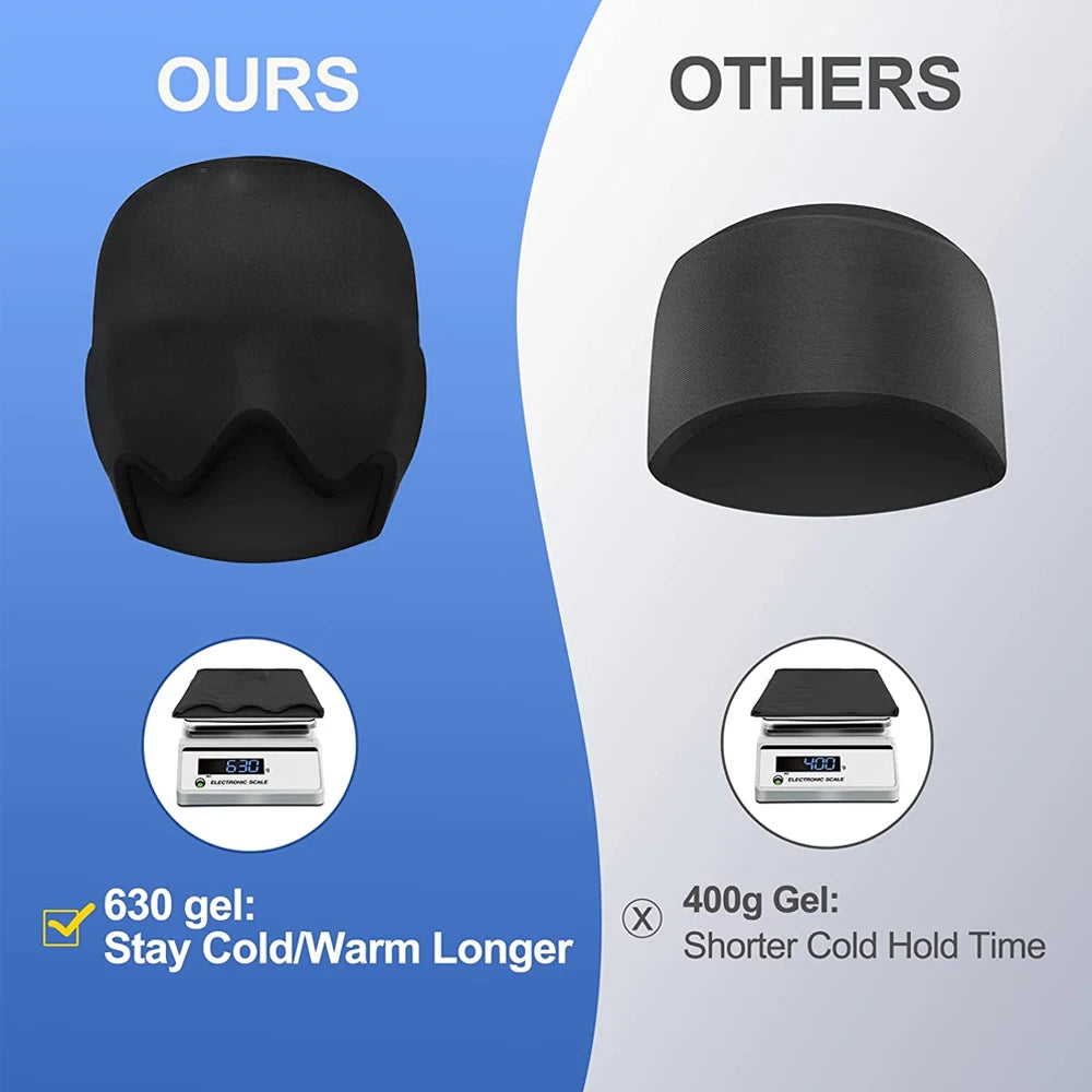 360° Gel Migraine Ice Head Wrap Headache Relief Hat for Migraine with Hot & Cold Therapy Flexible Ice Head Wrap for Sinus&Stress