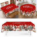 Christmas Tablecloth Christmas Decorations for Home 2025 Xmas Gifts Navidad New Year Winter Holiday Kitchen Dining Table Cover