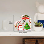 1pc Christmas Decorations Cute Heart Shaped Christmas Dining Table, Office, Counter, Desk, Shelf - Home Decorations