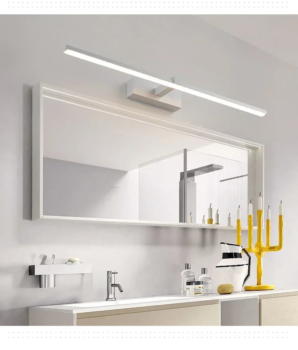 DINDALLED LED Bathroom Mirror Light, Modern Wall Sconce for Vanity Bedroom, Aluminum Home Decoration Line Lamp Fixture
