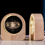 3D Laser Engraved Solar System Astronomy Crystal Glass Desktop Decoration Ornaments Valentine's Day Birthday Gift