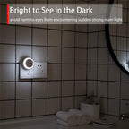 LED Night Light Smart Night Sensor Round Plug in Wall Night Lamp Bathroom Home Kitchen Hallway Staireway Bedroom Nightlight
