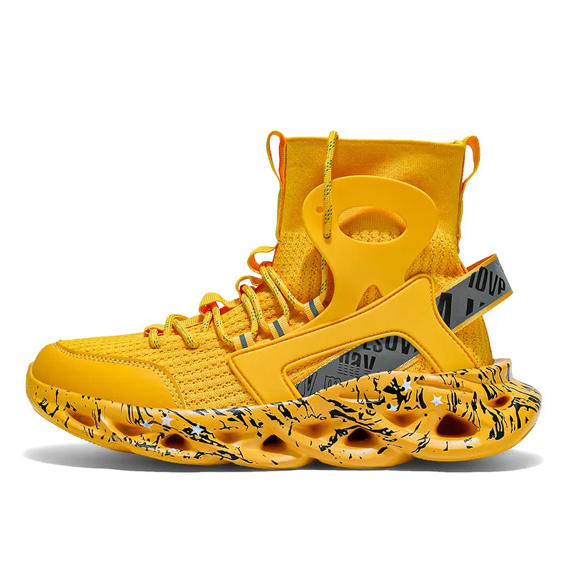 Street Red High Top Sneakers Man Fashion Platform Designer Running Shoes For Men Original Breathable Casual Men's Sports Shoes