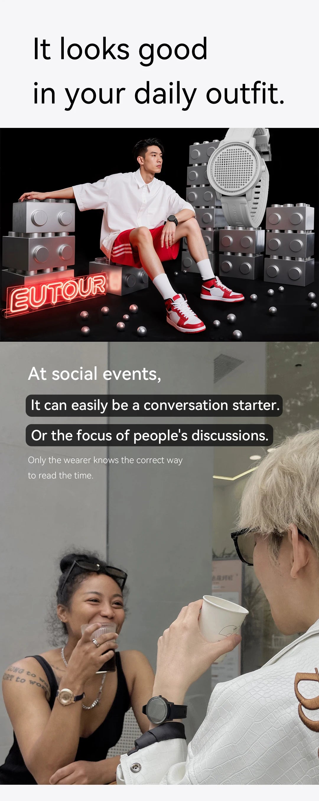 EUTOUR 2025 new magnetic fashion casual quartz watch simple men's watches silicone strap unisex watches