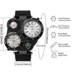 Luxury Large Dial Men Sports Watches Casual Leather Strap Quartz Wristwatches for Men Clock Reloj Hombre（Without Box）