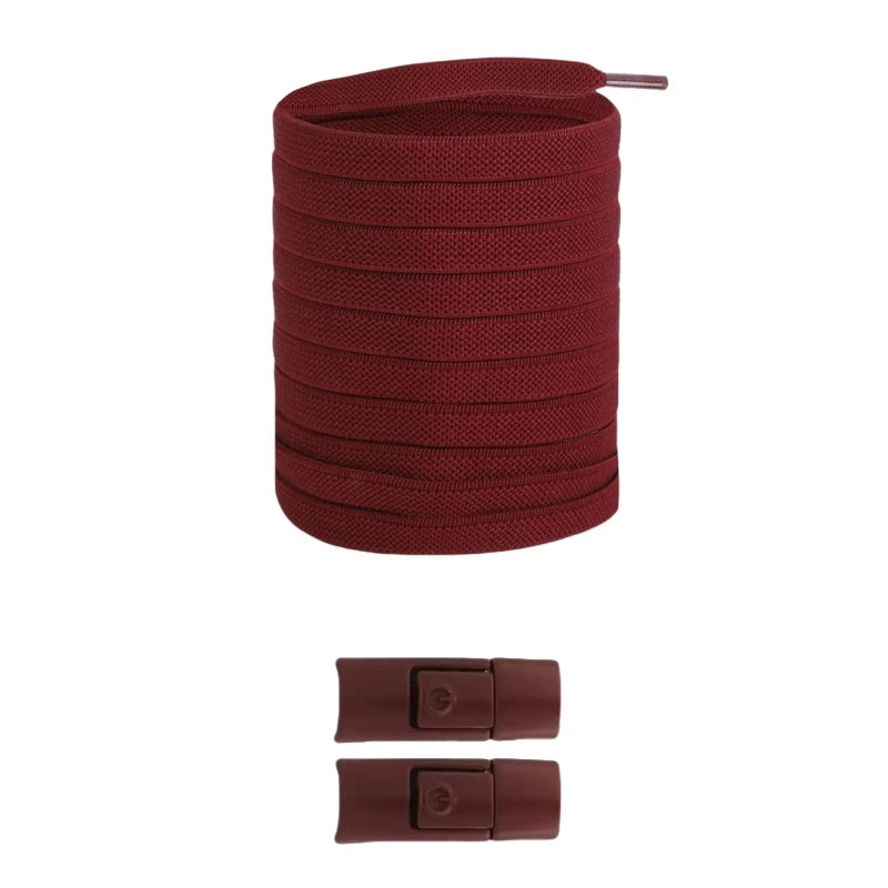 New Without Ties Elastic Laces No Tie Shoe Laces Press Lock Shoelaces Sneaker Kids Adult 8MM Widened Flat Shoelace for Shoes