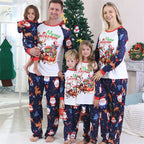Christmas Family Matching Sets 2025 Father Mother Children Cartoon Pajamas+Pants 2Pcs Xmas Parent-Children Homewear Clothes Suit