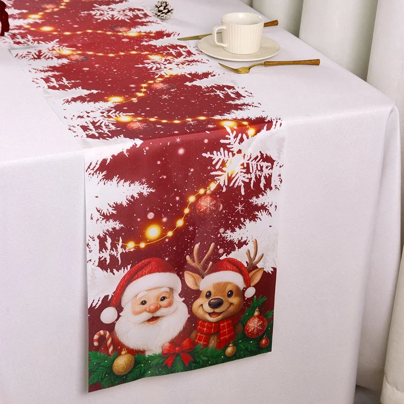 Christmas Gnome Table Runner Merry Christmas Decorations for Home 2025 Xmas Party Decor Navidad Natal Noel Gifts New Year 2026