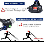 Powerful LED Induction Headlamp Use18650 Rechargeable battery Headlight Aluminium Outdoor camping Lamp High Lumen Head Torch