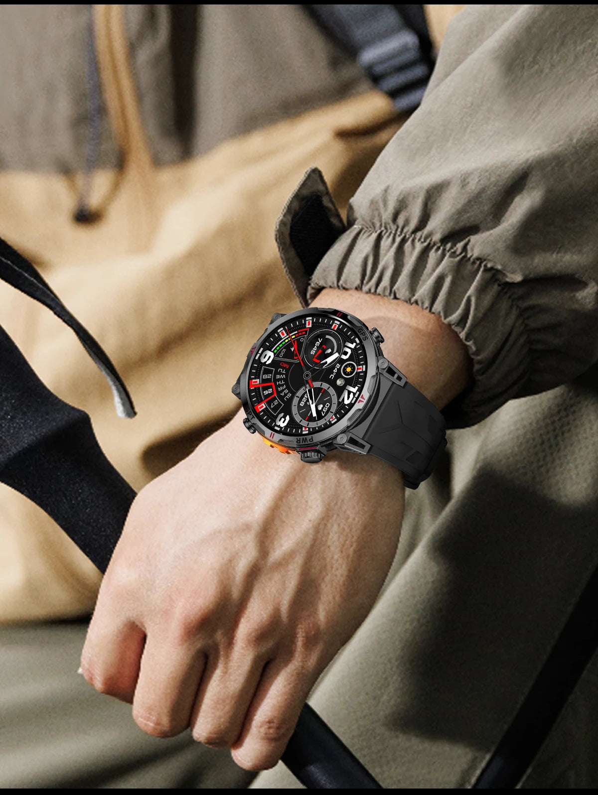 2025 New T-Rex 3 Ultra Original Military-Grade GPS Smart Watches Men Sport Tactics Compass BT Call Waterproof Swim Smart Bracelet