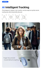 TOKQI M01 3-Axis Anti-Shake Handheld Gimbal Phone Stabilizer Foldable Holder Selfie Tripod with Fill Light for iPhone Smartphone