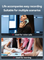 8-128GB AI ChatGPT-4 Intelligent Voice Recorder Audio App Phone Call Record Transcribe Summarize Voice to Text Conversion Device