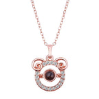 Projection Necklace 100 Languages I Love You Pendant Jewelry For Girlfriend Wife Lover Couple Creative Romantic Necklaces Gifts