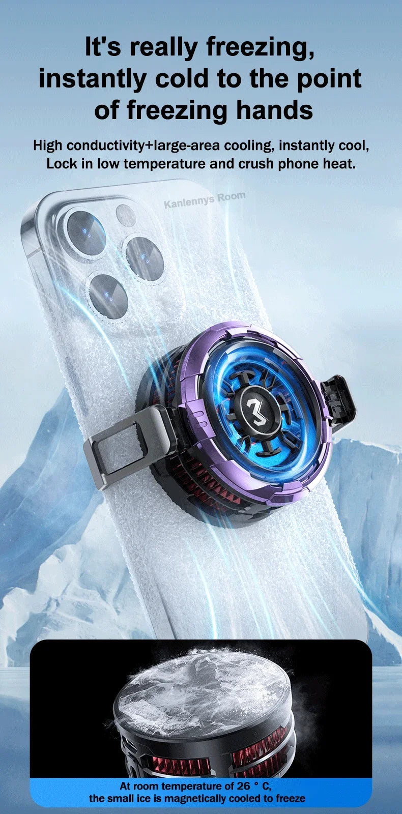 MEMO CX08 Pro Mobile Phone Semiconductor Magnetic/ Back-clip Frozen PUBG Game Cooler for IOS Android Universal Cooling Radiator