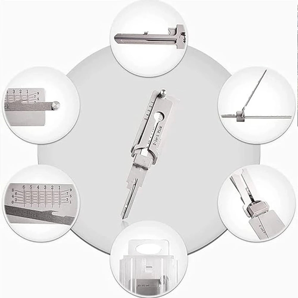 Stainless Steel Precision Tool SS001 O-ring Pickup Kit Hook Tool Maintenance Repair Kit Key Decoder Only for Straight Groove