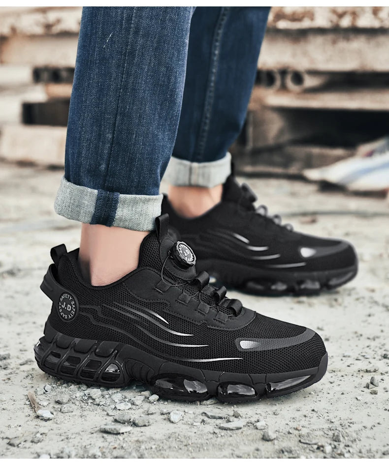 Men's Military Tactical Boots Army Boots Men Side Zipper Military Boots Men Anti-Slip Ankle Boots Work Safety Shoes Hiking Shoe