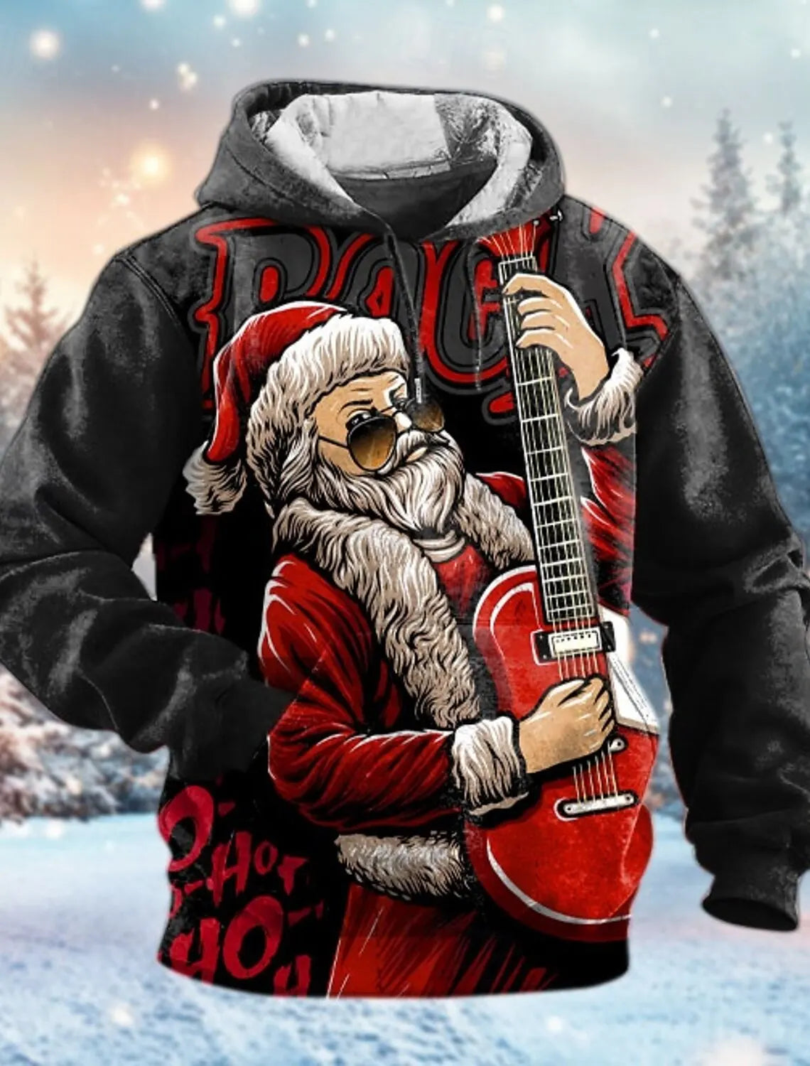 Santa Claus Men's Fashion 3D Print Hoodie Holiday Streetwear Christmas Hoodies Hooded Front Pocket Designer Hoodie Sweatshirt