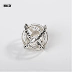 Metamorphic Astronomical Ball Ring for Men and Women Reversed Metamorphic Cosmic Ball Ring Retro Style Couple Necklace Jewelry