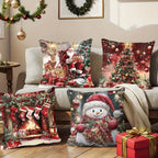 Christmas Pillowcases: Santa, Tree, Socks, Snowman - Festive Decor for Your Home Sofa room cushion cover home decoration gift