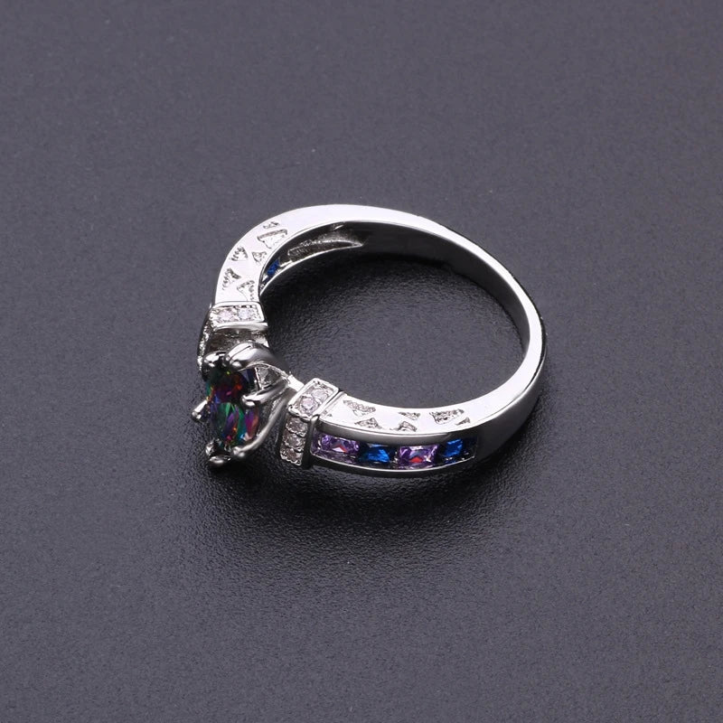 Women Torina Crystal Quartz Ionix Ring Ionix Therapy Quartz Crystal Ring For Weight Loss Lymph Drainage Magnetic Therapy Rings