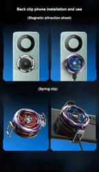 MEMO CX08 Pro Mobile Phone Semiconductor Magnetic/ Back-clip Frozen PUBG Game Cooler for IOS Android Universal Cooling Radiator